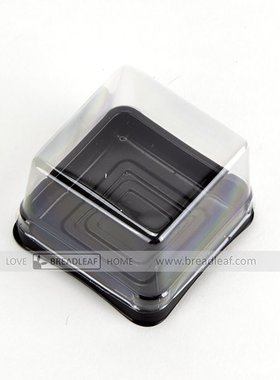 50g月饼盒 月饼包装盒 黑色塑料底透明盖蛋黄酥盒50枚入