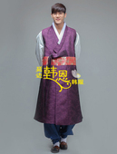 马夹韩服HE 韩国进口韩服面料 NS1152 韩服 长款 新郎婚礼韩服 男士