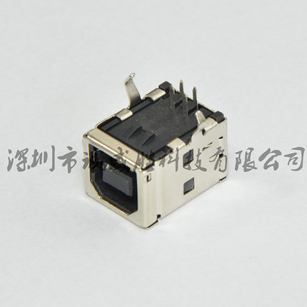 USB-B母座 D型 打印机接口 型号UC11123-11KA-4F原装富士康铜脚