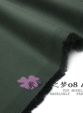 J-752秋冬服装棉布纯色贡缎卡其军绿弹力贡缎面料休闲裤料风衣