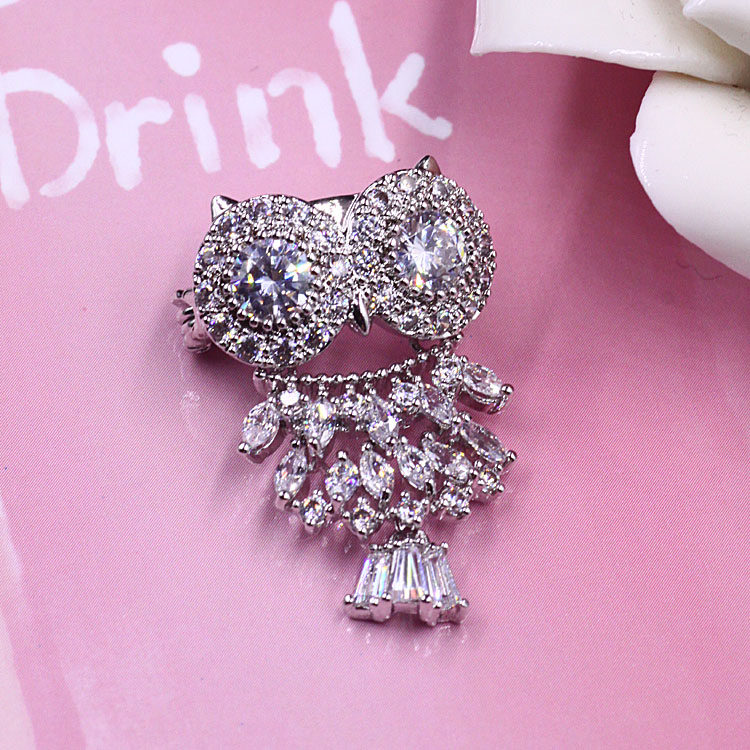 Broche femme en Zircon diamant - Ref 1178236 Image 1