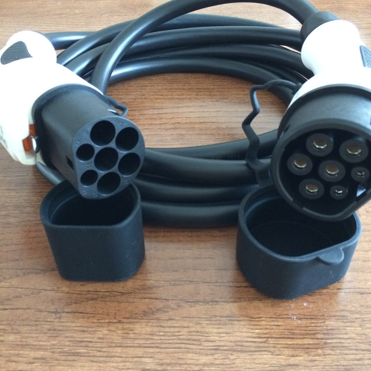 特斯拉tesla x卡宴smart充电线国标转欧标充电桩转换线双头充电枪