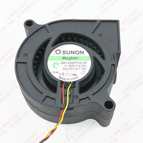 原装 SUNON/建准 GB1206PTV2-AY 12V 1.2W 6025 3线 投影仪风扇