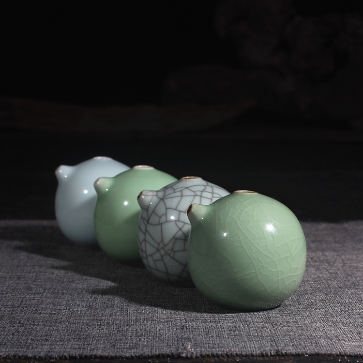 包邮龙泉青瓷磨墨水盂文房四宝