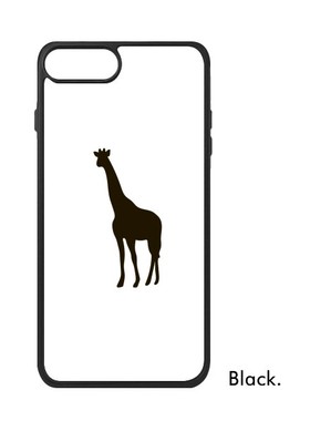 适用于iPhone黑色长颈鹿动物剪影Xr手机壳max保护套678plus硅胶11
