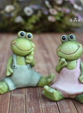工艺陶土青蛙书架隔板家居装饰