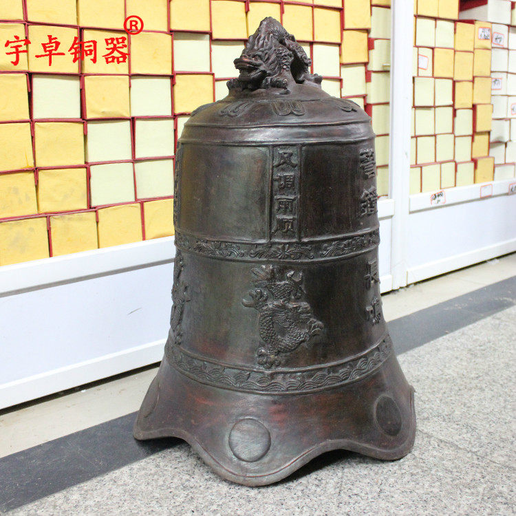 宇卓铜器纯铜铃铛龙纹铃铛黄铜钟摆件铜工艺品挂件