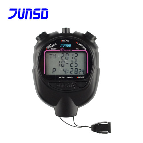 君斯达605秒表 30道记忆多功能电子计时器 田径比赛跑步计时