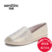 Westlink/West spring 2016 new lazy feet female fisherman wearing leather drill flat bottom shoes