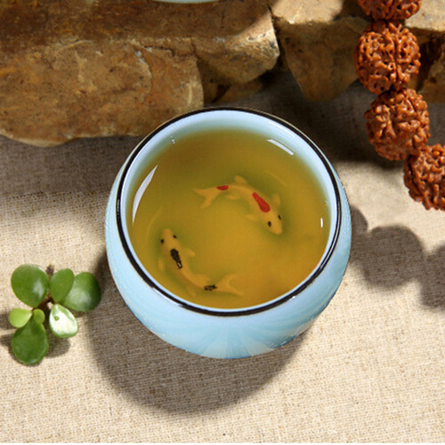 主人杯青瓷功夫茶杯陶瓷手绘