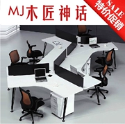 Bàn ghế nhân viên màn hình bàn nhân sự 6 người kết hợp bàn ghế kiểu dáng đẹp tối giản hiện đại bàn làm việc bàn nhân viên - Nội thất văn phòng