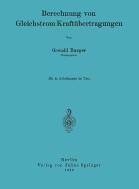 【预订】Berechnung Von Gleichstrom-Kraftuber...