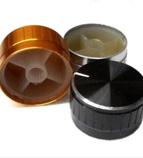 高档铝合金电位器旋钮 直径30mm 高度17mm 内孔6mm金色 银色 黑色
