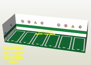 1比24 32 43 64 1:18比例汽车模场景停车位停车场地下车库模型