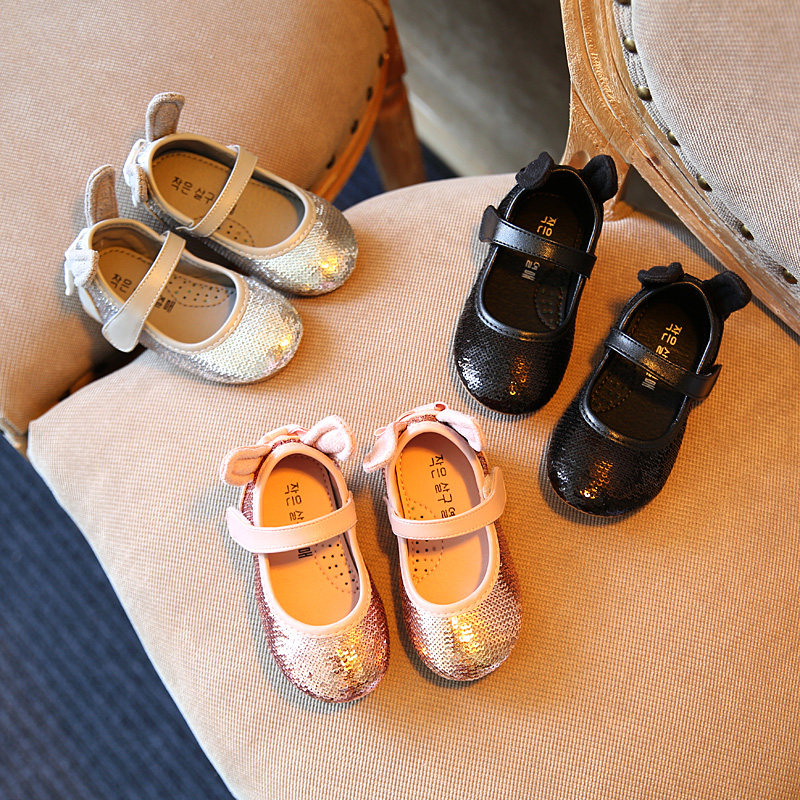 Chaussures enfants en autre ronde paillette pour printemps - semelle tendon - Ref 984512 Image 1