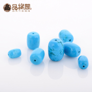 Edge Club Pearl drums Pearl loose beads blue turquoise barrels Sleeping Beauty Turquoise DIY Xingyue Bodhi Accessories Accessories