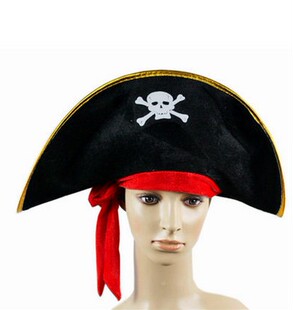 万圣节成人海盗帽儿童海盗装扮化妆舞会派对加勒比海盗帽子