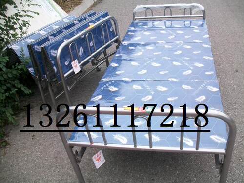宏伟六折床弘玮 万向轮单人床 折叠床 钢木床 单人折叠床190*80CM