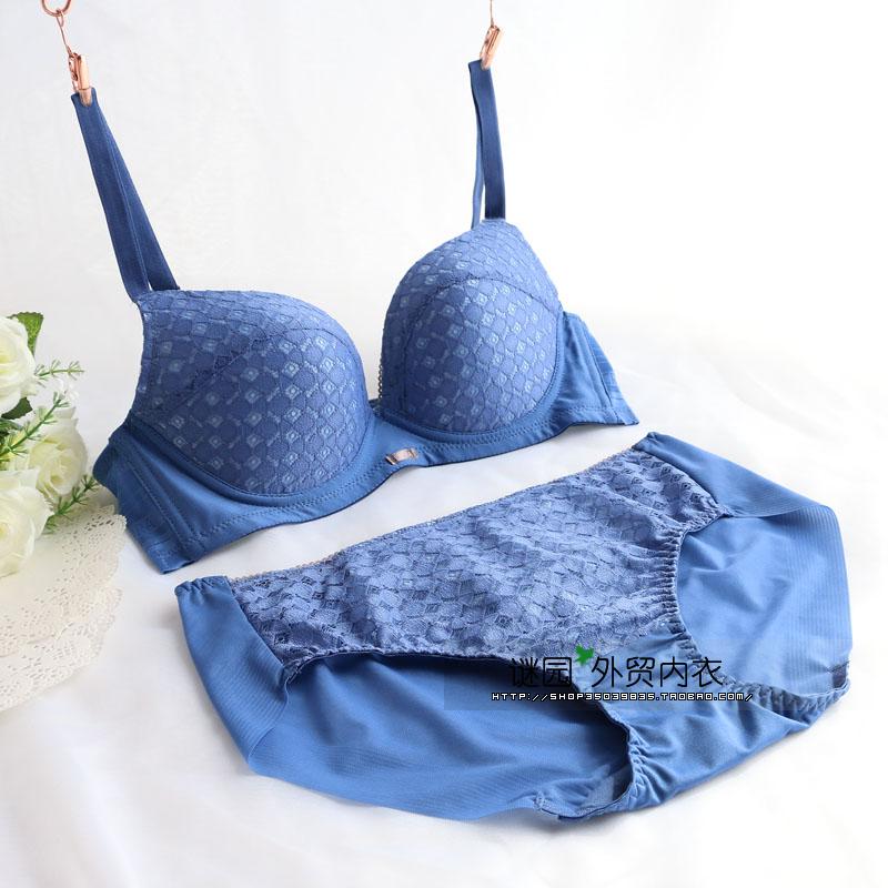 韩国定型薄模杯侧收文胸内衣套装