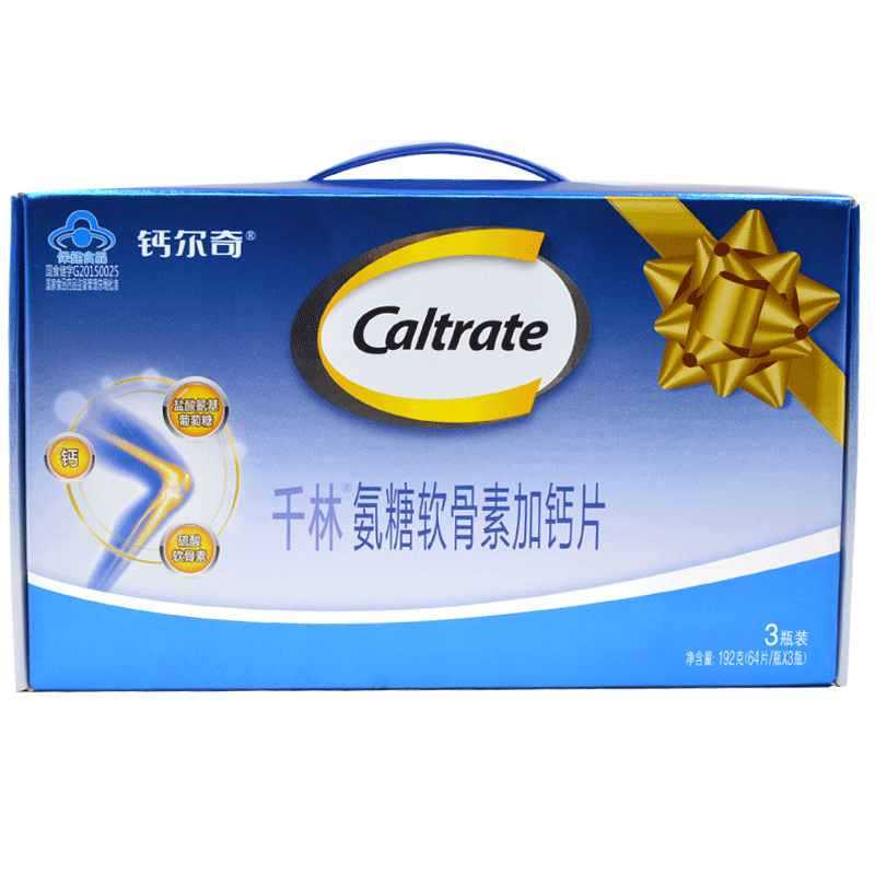 钙尔奇千林R氨糖软骨素加钙片