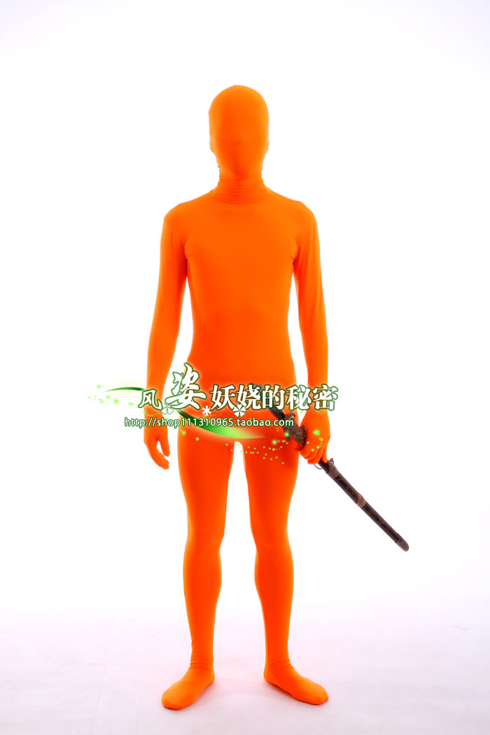 橘色莱卡连体全包紧身衣/舞台演出COS打底衣/高弹舒适连体塑身衣,女装/女士精品,民族服装/舞台装,淘宝优惠券,粉丝福利购,淘宝优惠卷
