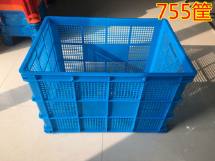 特价大号755筐加厚特大720塑料周转筐网眼服装框快递匡网格镂空箱