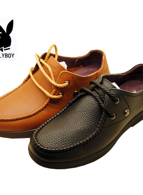 花花公子男鞋英伦潮流商务休闲真皮单鞋子151-811869 151-811870