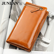 LAN-June 2015 new genuine leather wallet purse women around wallet first layer leather hand bag large capacity