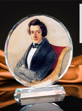 世界浪漫画像钢琴礼品水晶摆件