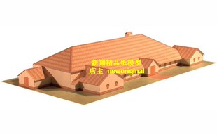 【新翔精品纸模型】古罗马兵营民居军事场景套件配件模型