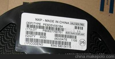 进口原装 PESD5V0S1BA ESD保护二极管 SOD323