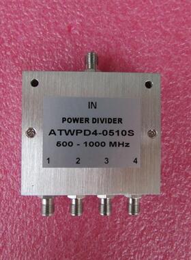 ATWPD4-0510S  500-1000MHz SMA射频同轴4路一分四功分器 合路器