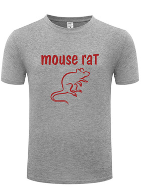 2017外贸男式短袖T恤 Mouse Rat 老鼠 创意新奇可爱卡通 厂家直销