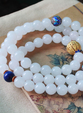 ▋一朵时光▋旷世和田白玉羊脂白玉手链项链『一片冰心初透』