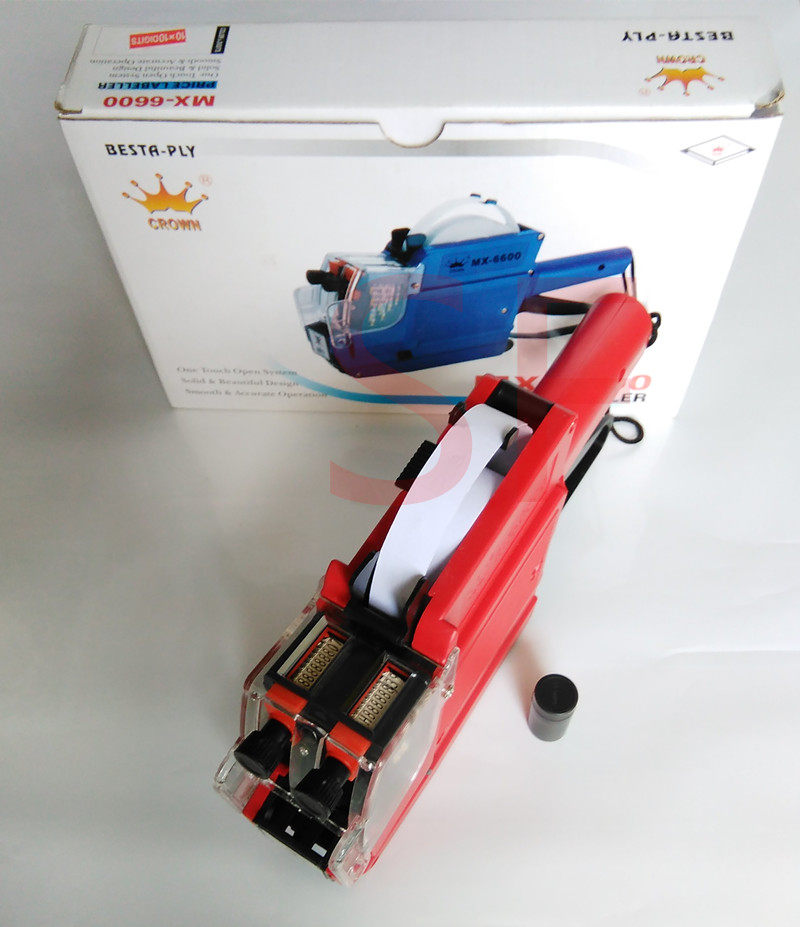 皇冠MX6600打价机标价机商品打价格10位数双排标签打码器