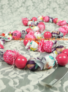 欧美外贸原单粉色毛边亚克力项链