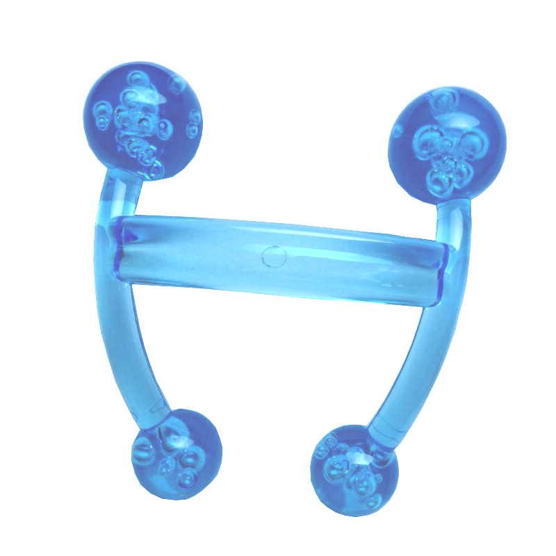 康久美手动新款绿色粉色蓝色红色肌肉颈椎迷你四球按摩器