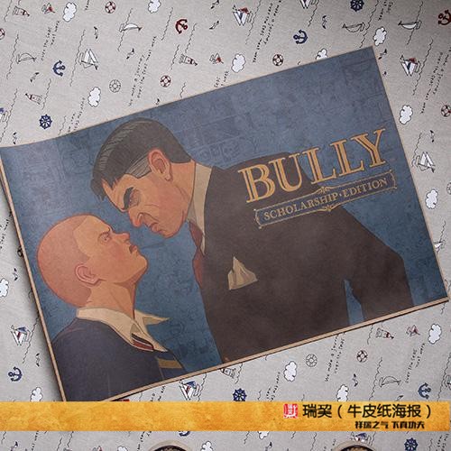 冒险游戏恶霸鲁尼海报 奖学金版 bully海报 scholarship edition