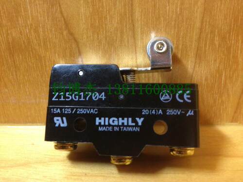 台湾原装正品海立【HIGHLY】微动开关Z15G1704行程开关 限位开关