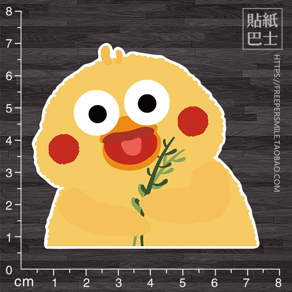 萌系卡通贴纸 鹦鹉表情包潮人行李箱贴纸防水不留胶车