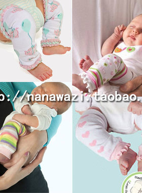 日单babylegs新生婴儿男宝女宝全棉柔软松口袜套有机棉护膝护腕