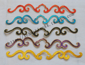 DIY材料辅料cosplay动漫礼服古装民族刺绣布贴补贴多色 2131#烫花