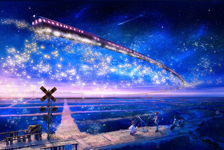 梦幻星空列车拼图1000/500片木质拼图 唯美风景成人益智玩具