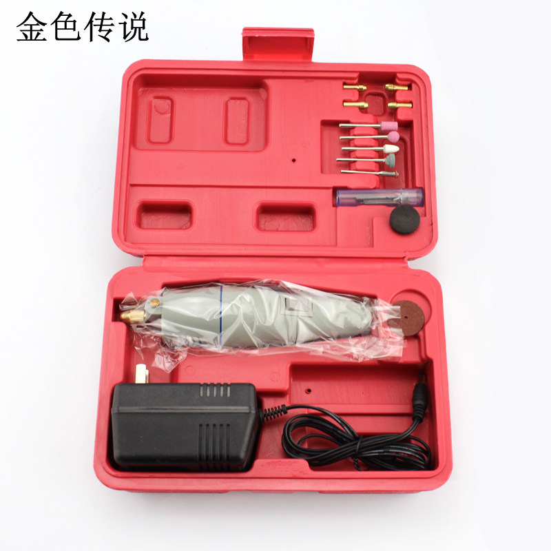 红盒迷你电钻套装 DIY迷你电磨机 打磨抛光 小电钻 模型钻孔工具
