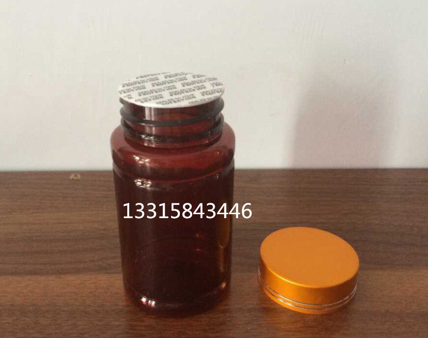 100G透明包装瓶药瓶塑料瓶60粒胶囊瓶空瓶子保健品竹节瓶 棕色