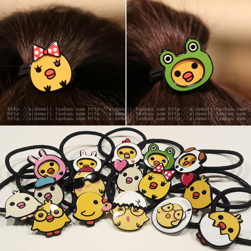 韩国进口超萌风小鸡头绳发圈皮筋