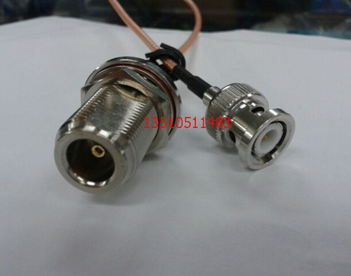 BNC/N-JKY射频同轴50欧RF馈线 高频BNC转N母法兰固定 Q9转L16跳线