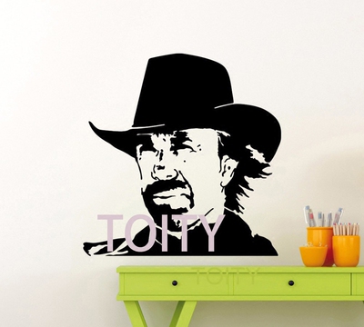 查克诺里斯贴画Chuck Norris贴纸德州巡警美国动作巨星怀旧墙贴