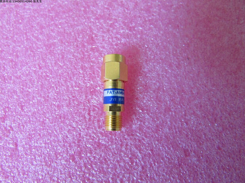 JYE BAO 进口FAT-AM5AF5G6G2W3 3dB DC-6GHz 2W SMA射频微波同轴固定衰减器质量包好，包能用 可提供详细测试图 成色好名 称：同轴固定衰减器品 牌：JYE BAO型 号：FAT-AM5AF5G6G2W3衰 减 量: 3dB频 率： DC-6GHz 接 头：SMA