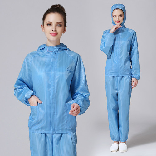 净化车间连帽分体工作服防静电